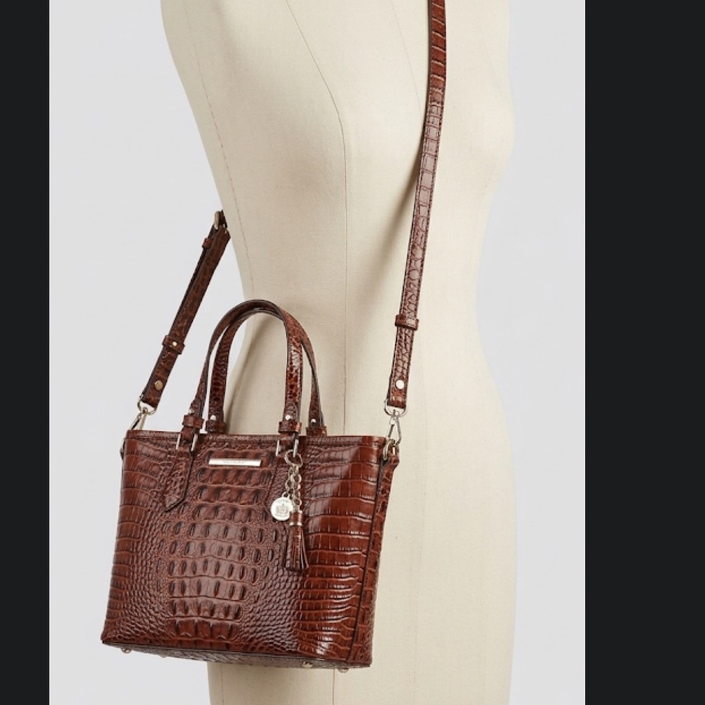 Brahmin Melbourne Collection Mini Asher Crocodile-Satchel Bag